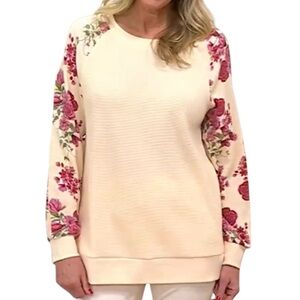 Kim Gravel Waffle Sweatshirt, NWOT